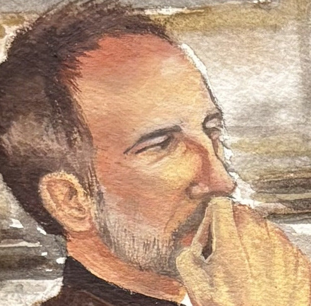 A Man Thinking in France